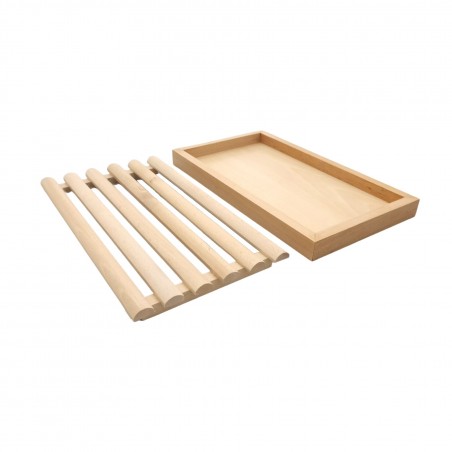 Planche à pain de coupe en bois de bambou avec ramasse-miettes 