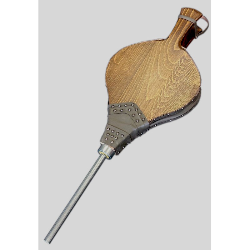 Soufflet FORGERON - bois teinté noyer - Longueur 70cm x Diamètre 25cm : Tourlonias