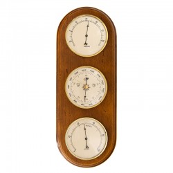 Baromètre thermomètre hygromètre arrondi antiquaire