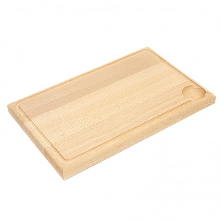 Planche à découper en bois 40 x 25 x 2,5 cm