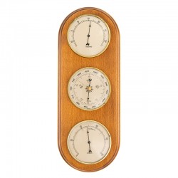 Baromètre thermomètre hygromètre arrondi miel