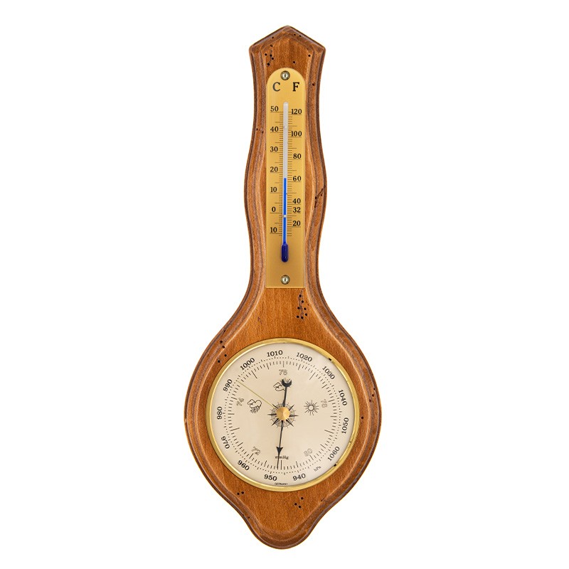 Thermomètre d'ambiance traditionnel en bois pour mesurer la